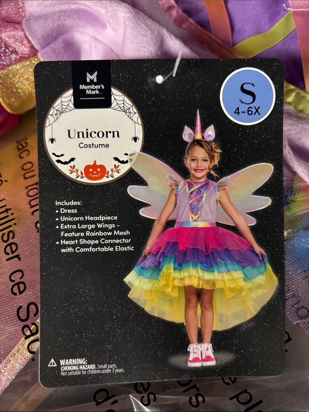 Girls Member's Mark Unicorn Halloween/Cosplay Costume - Size S (4-6X)